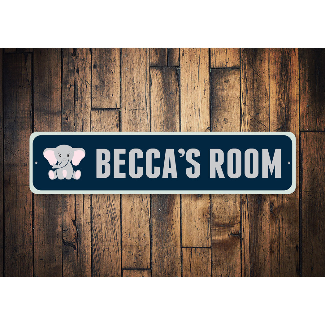 Kid Elephant Room Sign