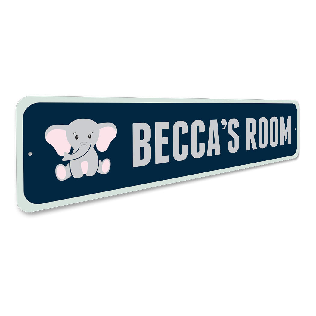 Kid Elephant Room Sign