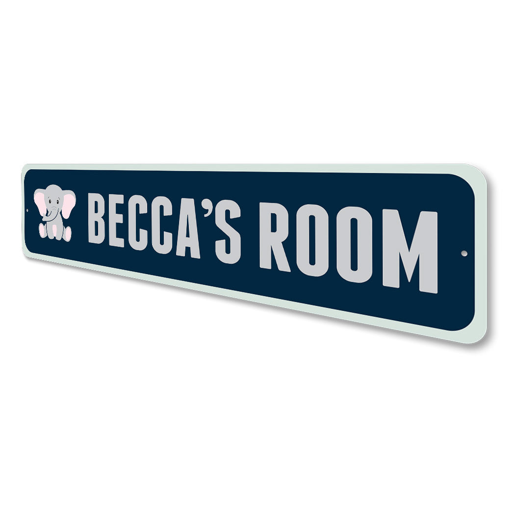 Kid Elephant Room Sign
