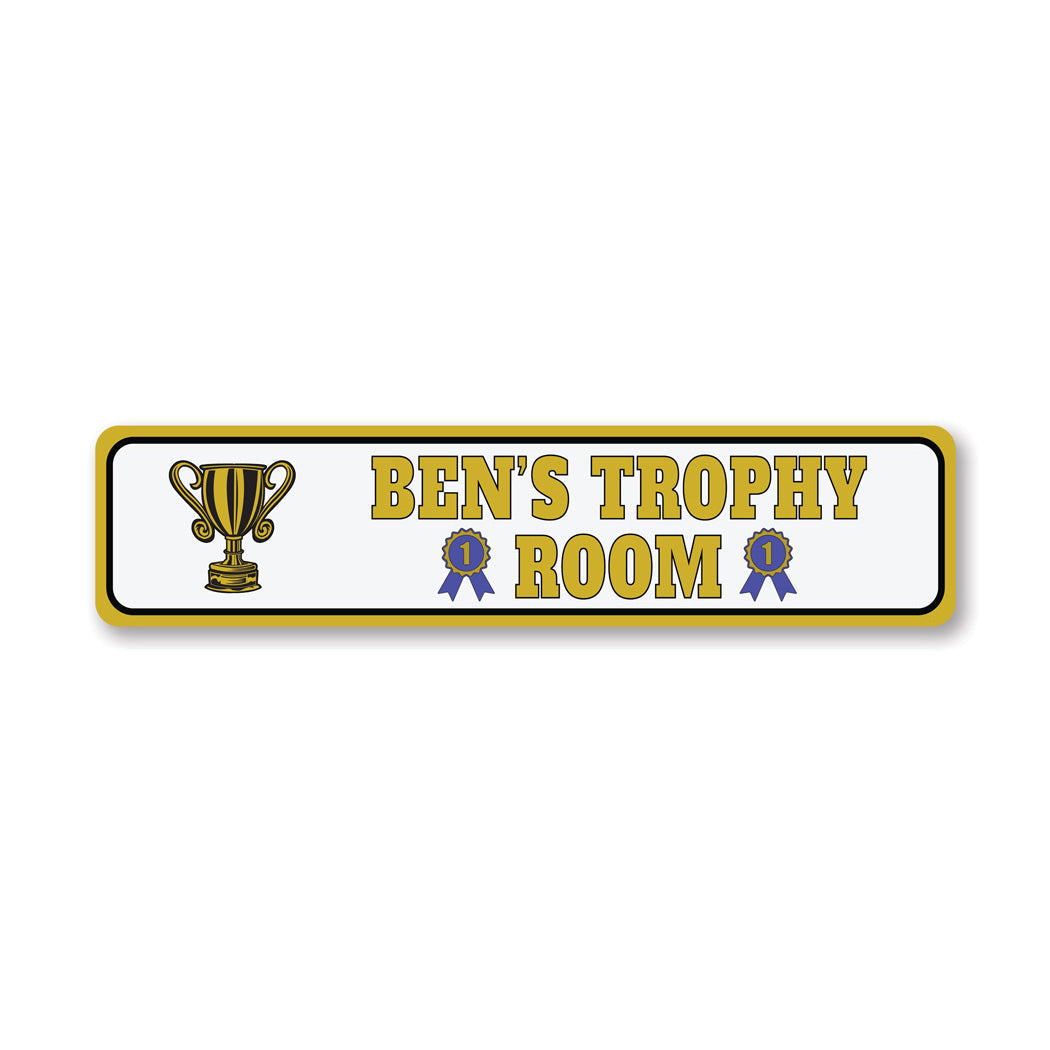 Kid Trophy Room Metal Sign