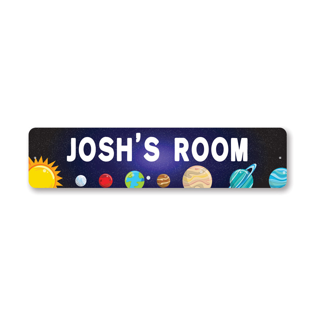 Kid Planet Room Metal Sign