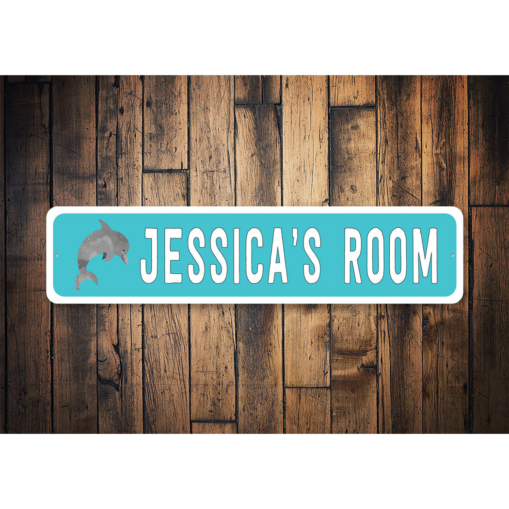 Kid Dolphin Room Sign