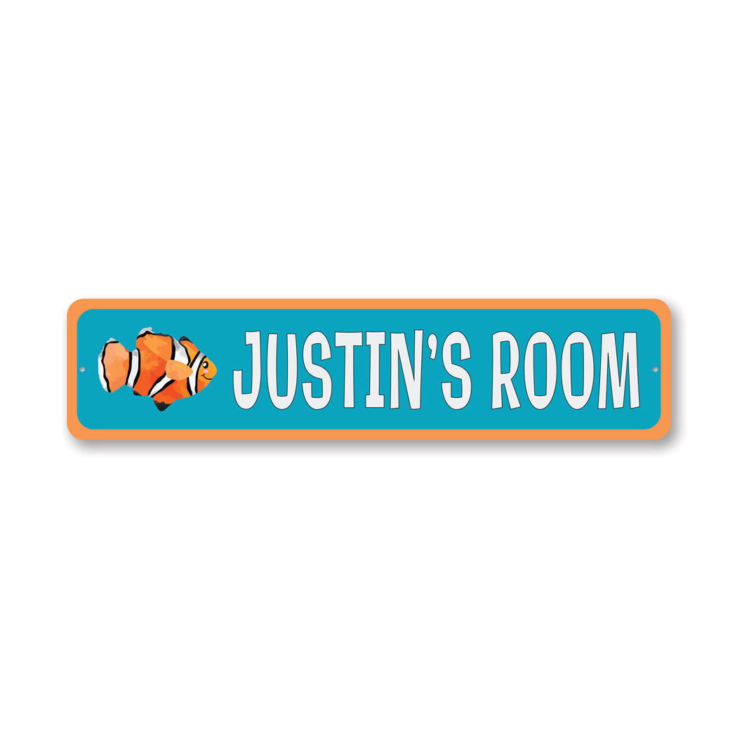 Kid Clown Fish Room Metal Sign