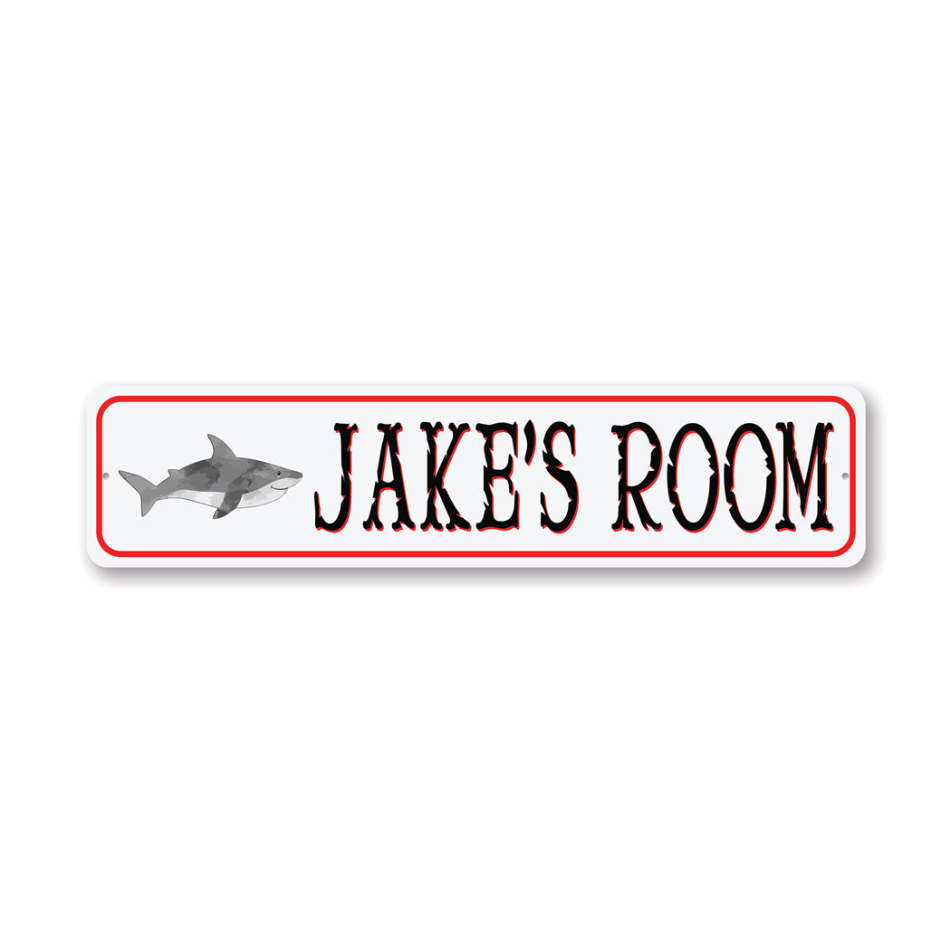 Kid Shark Room Metal Sign Metal Sign