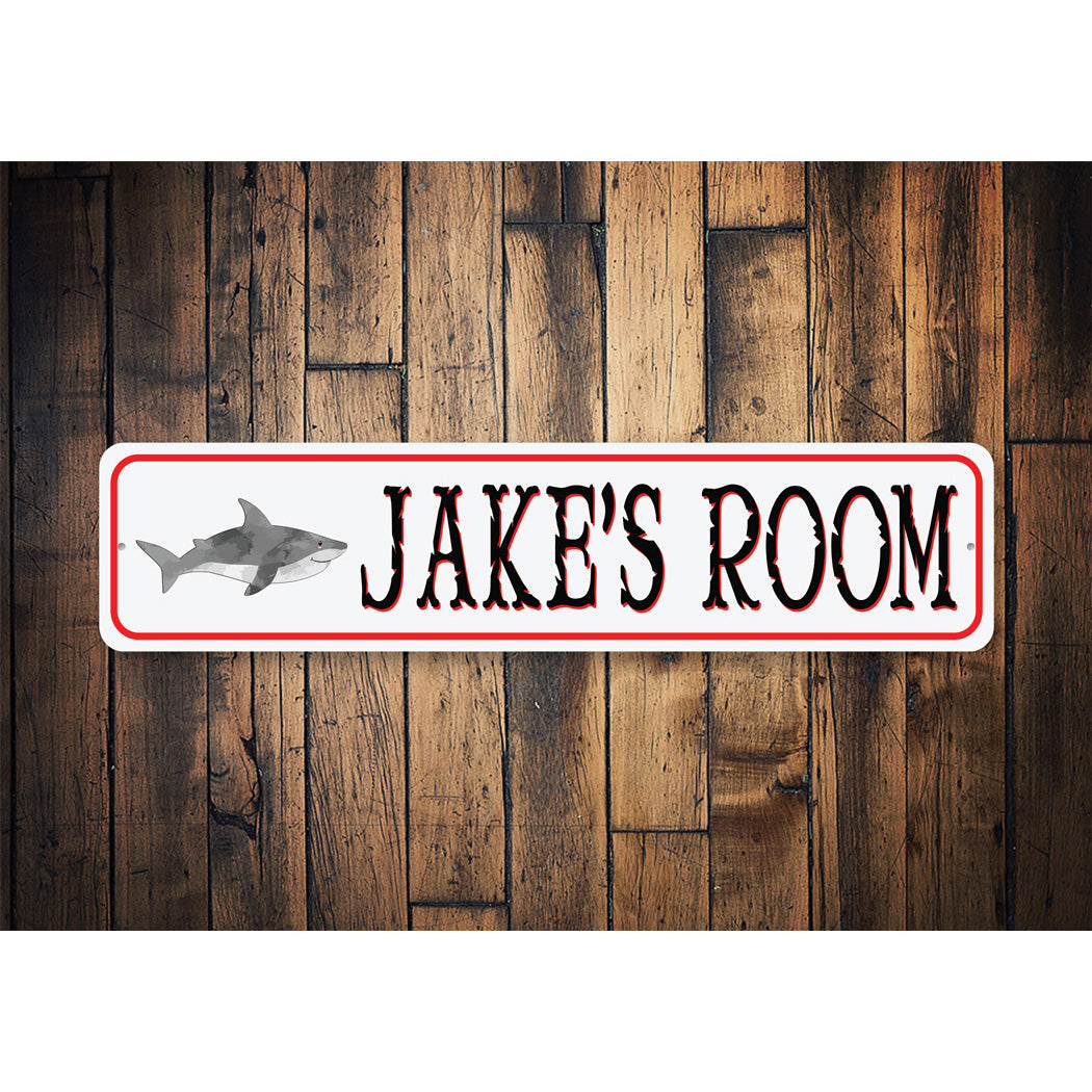 Kid Shark Room Sign Sign