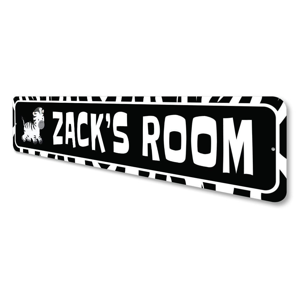 Kid Zebra Room Sign Sign