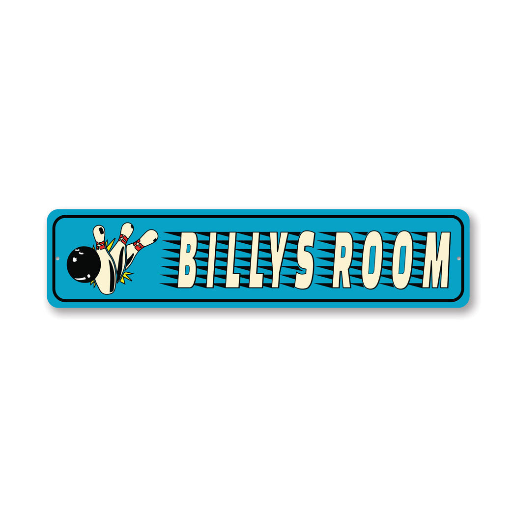 Kid Bowling Room Metal Sign Metal Sign