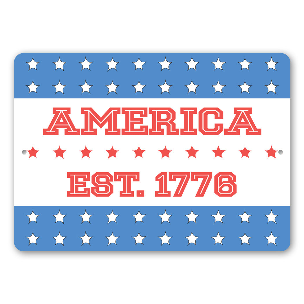 America Est Date Sign