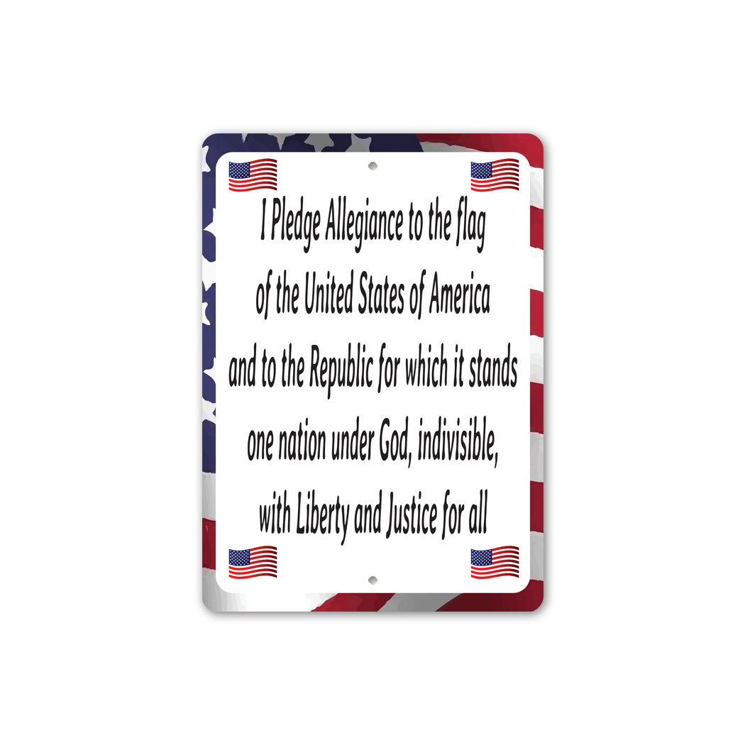 Pledge Alligance Sign Sign