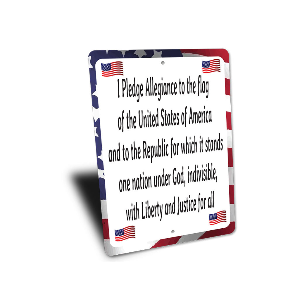 Pledge Alligance Sign Sign