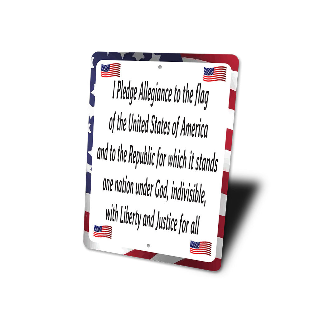Pledge Alligance Sign Sign