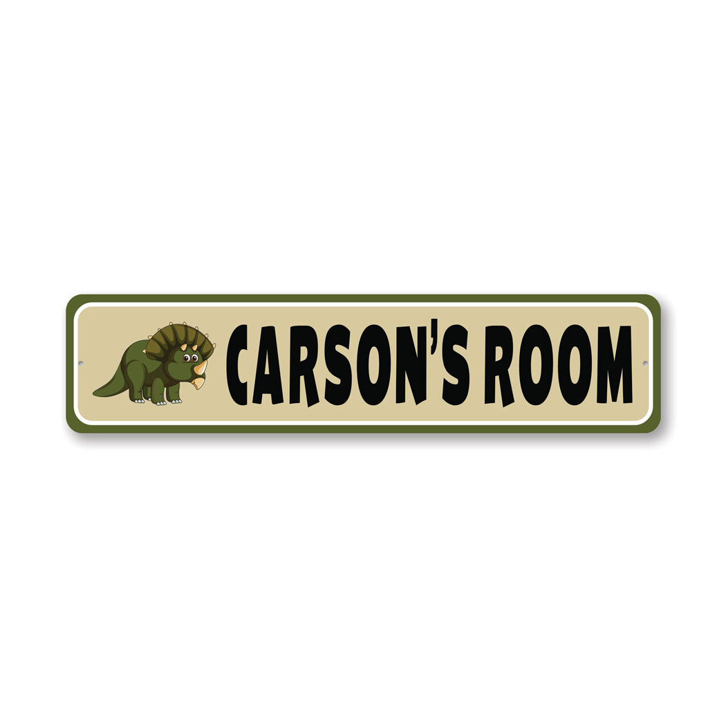 Triceretops Kid Room Sign