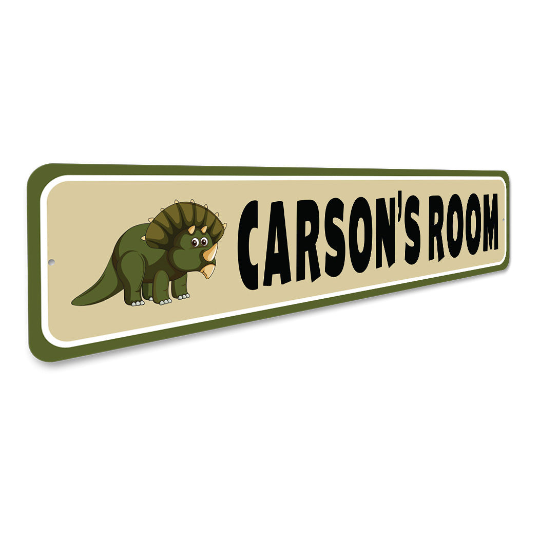 Triceretops Kid Room Sign