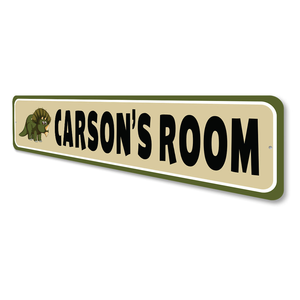 Triceretops Kid Room Sign