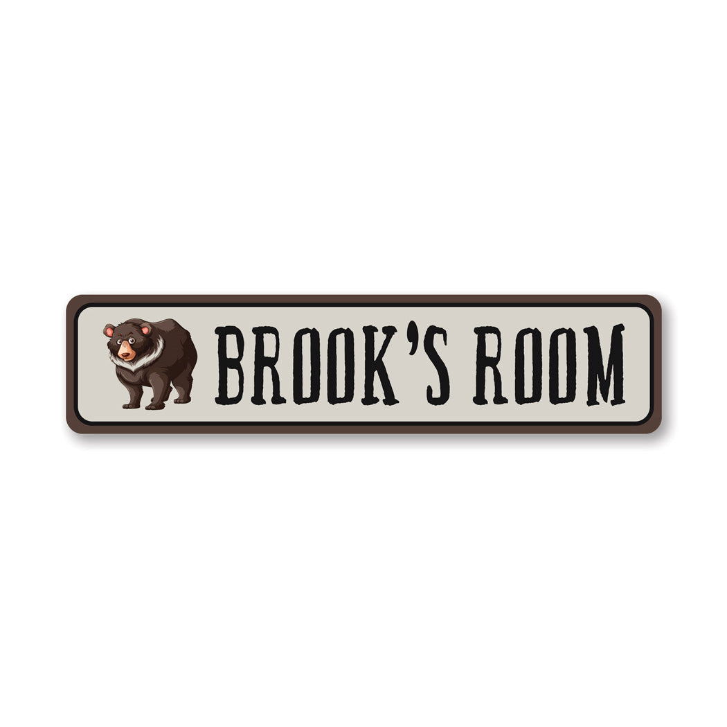 Kid Bear Room Metal Sign Metal Sign