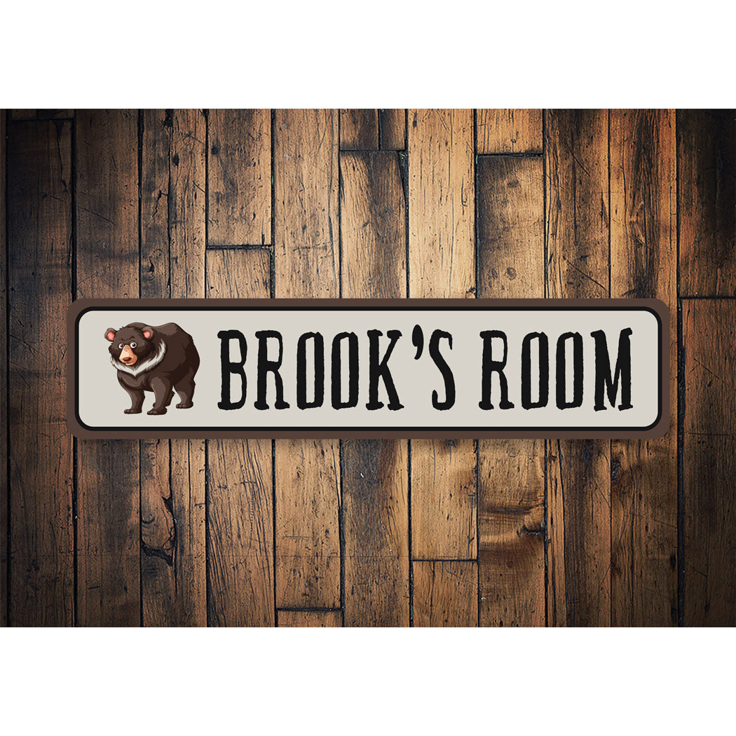 Kid Bear Room Sign Sign