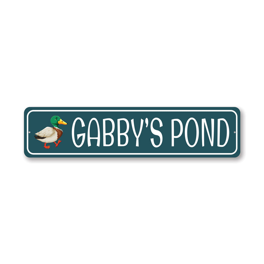 Duck Pond Kid Metal Sign Metal Sign