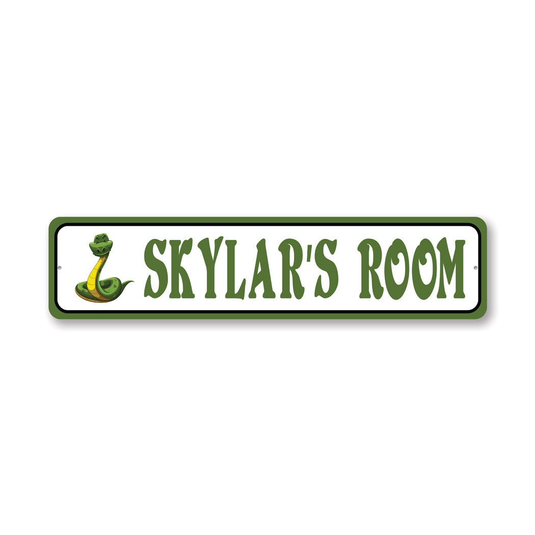 Kid Snake Room Metal Sign
