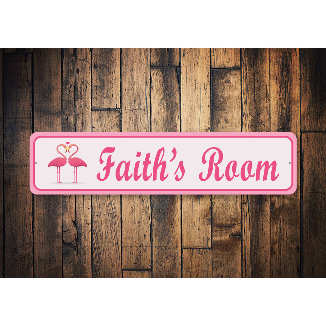 Flamingo Kid Room Sign
