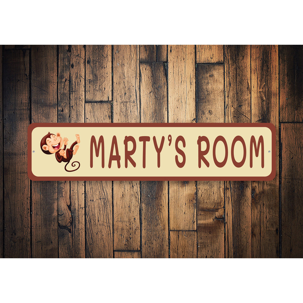 Kid Monkey Room Sign