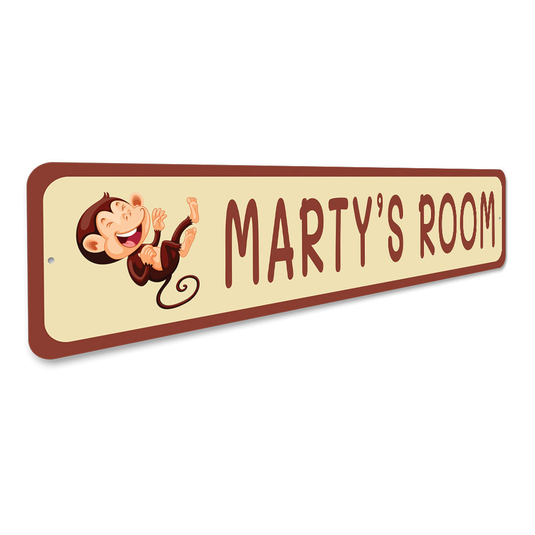 Kid Monkey Room Sign