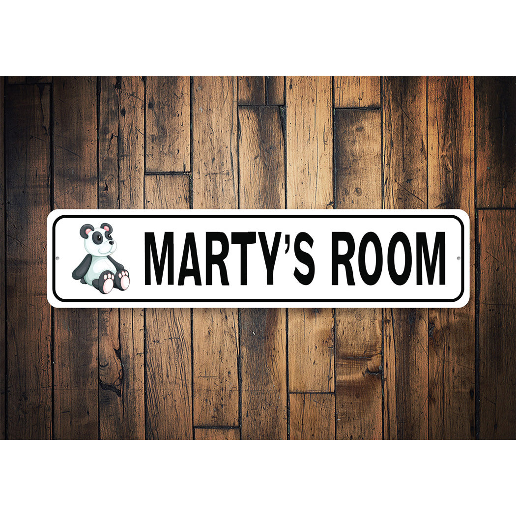 Kid Panda Room Sign