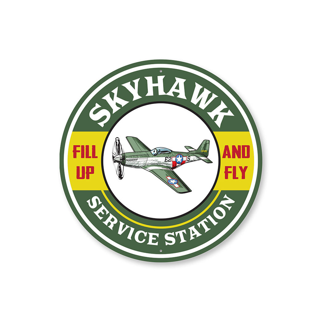Skyhawk Service Station Sign