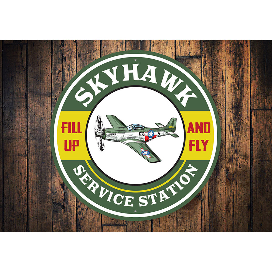 Skyhawk Service Station Sign