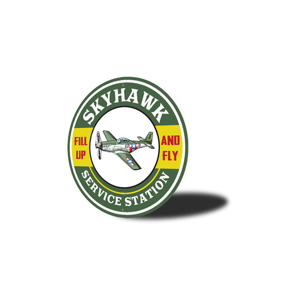 Skyhawk Service Station Sign