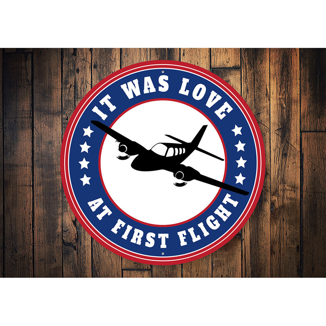 Love At First Flight Sign