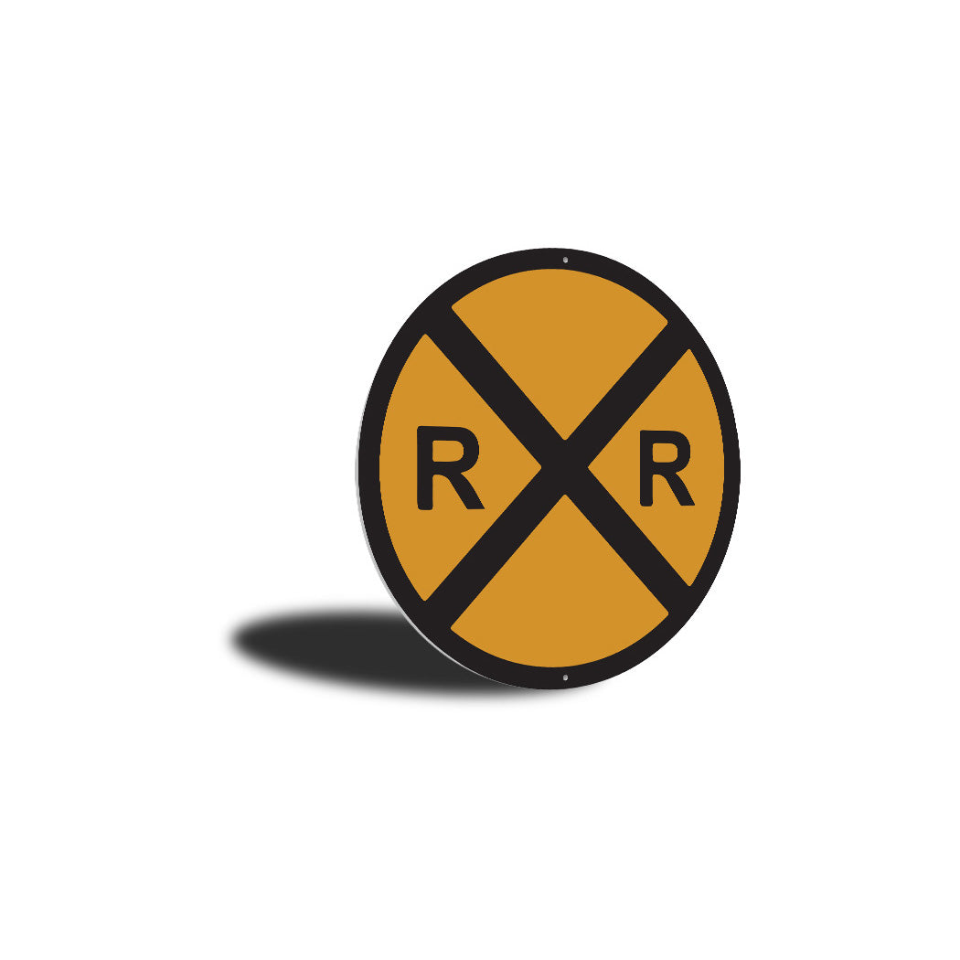 Rail Road Crossing Circle Sign