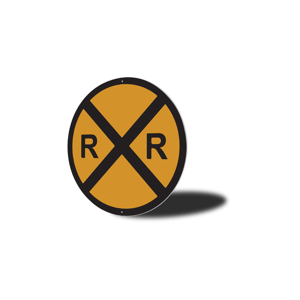 Rail Road Crossing Circle Sign