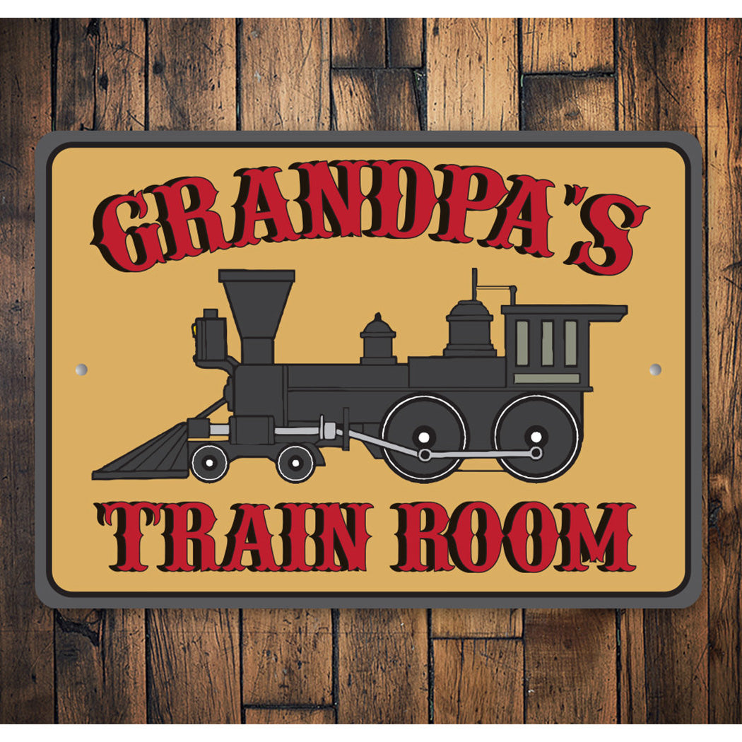 Grandpas Train Room Sign