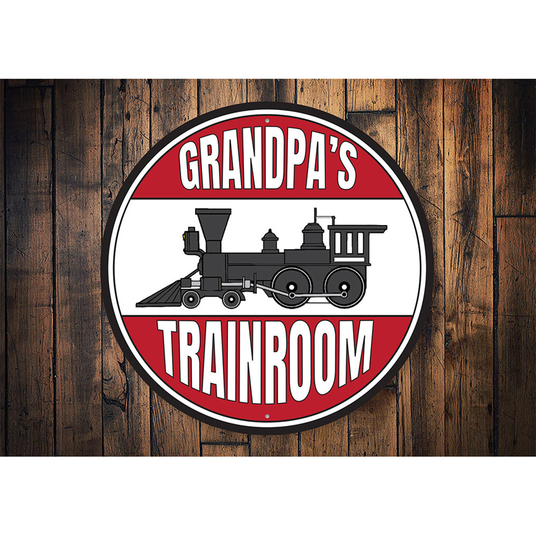 Dads Train Room Sign