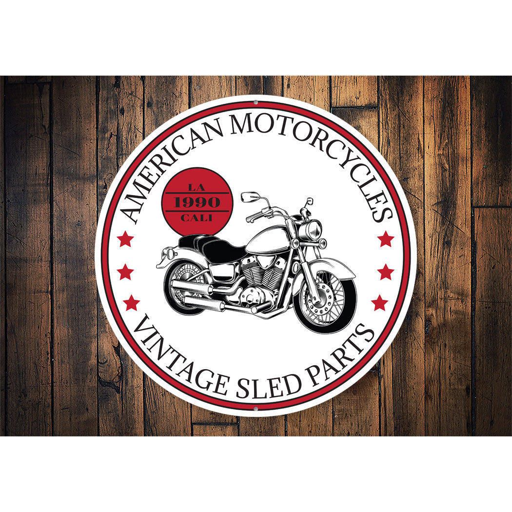 American Motorcycle Garage Sign