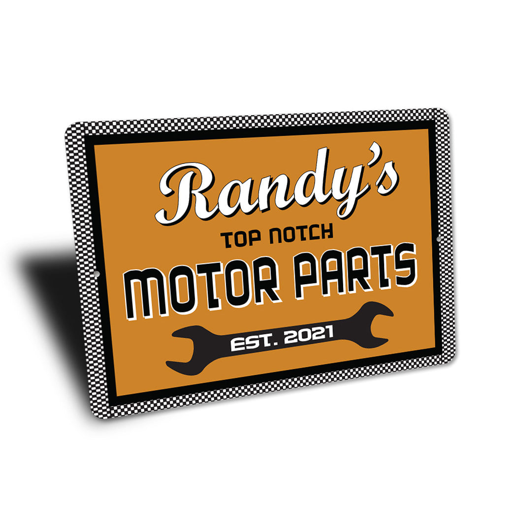 Personal Motor Parts Sign Sign