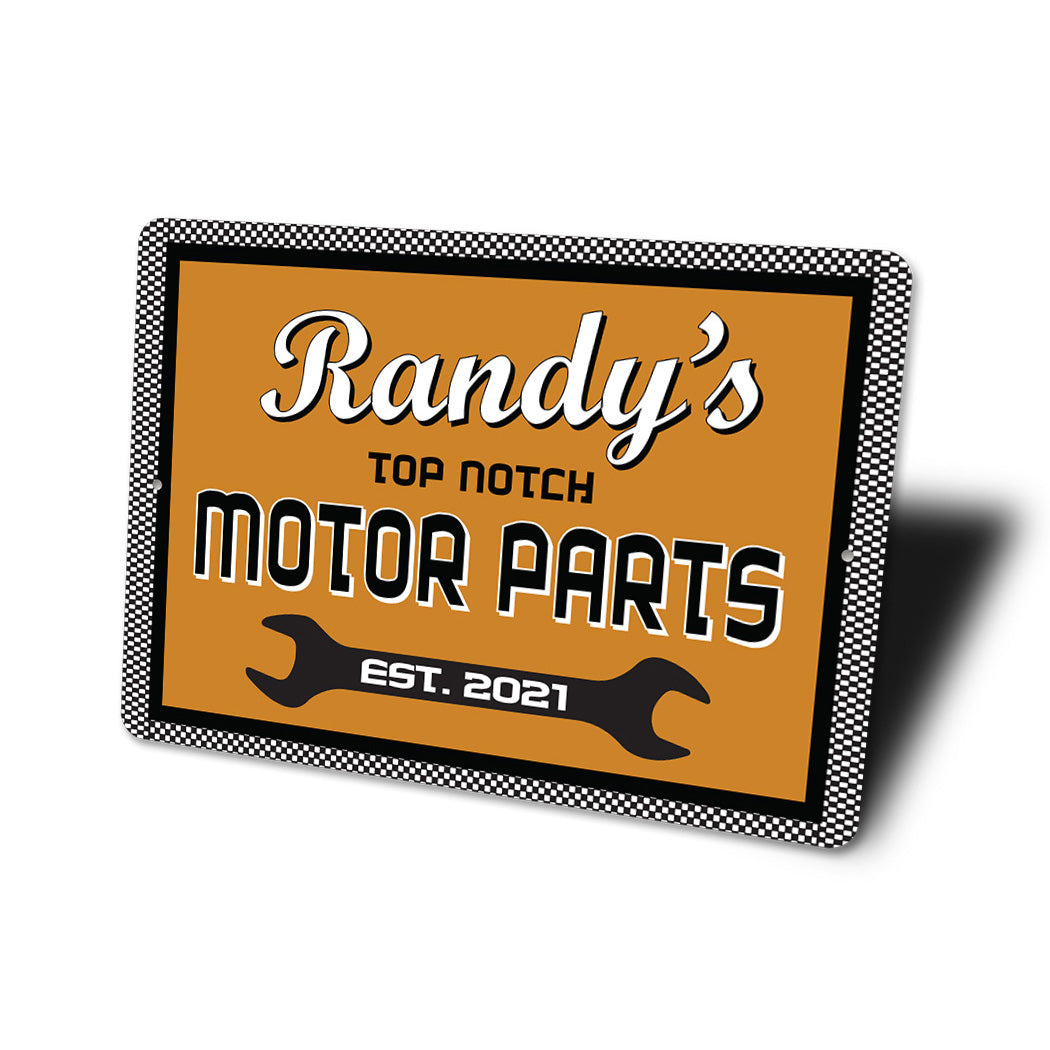 Personal Motor Parts Sign Sign