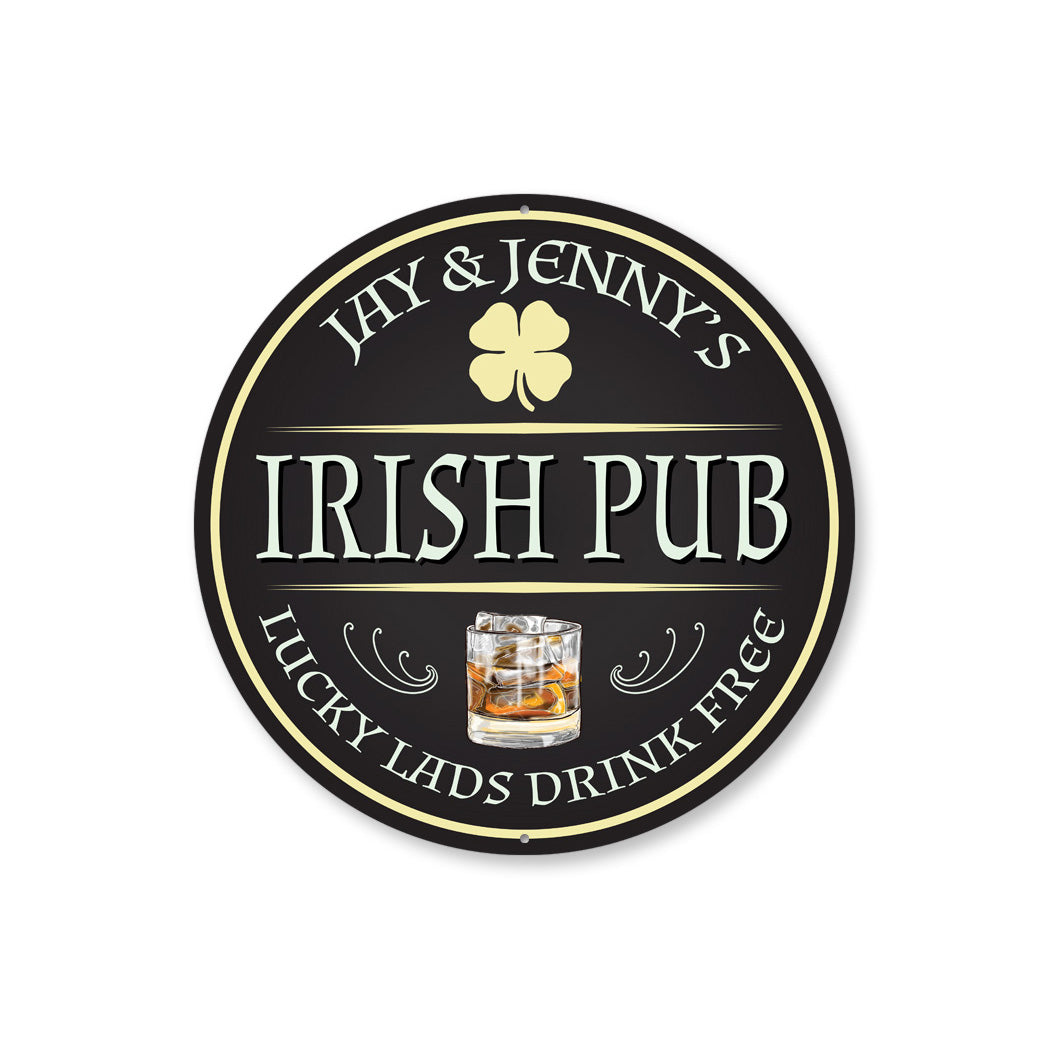 Home Irish Pub Lucky Lads Sign
