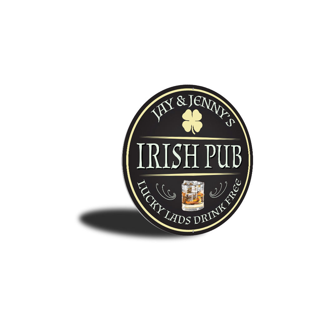 Home Irish Pub Lucky Lads Sign
