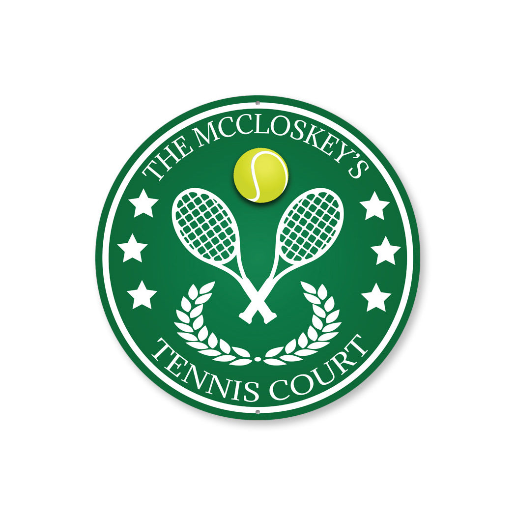 Family Tennis Court Sign