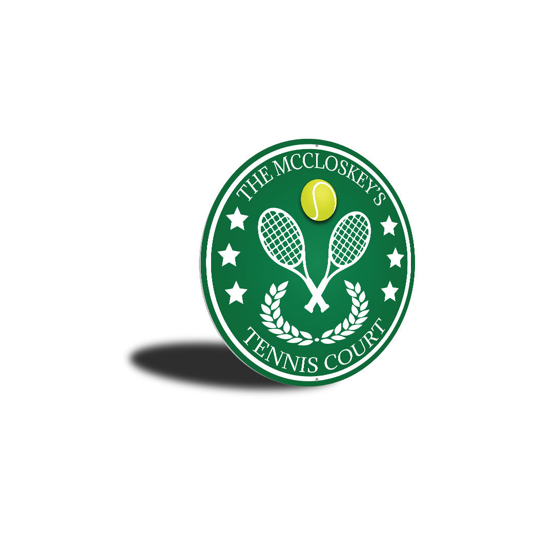Family Tennis Court Sign