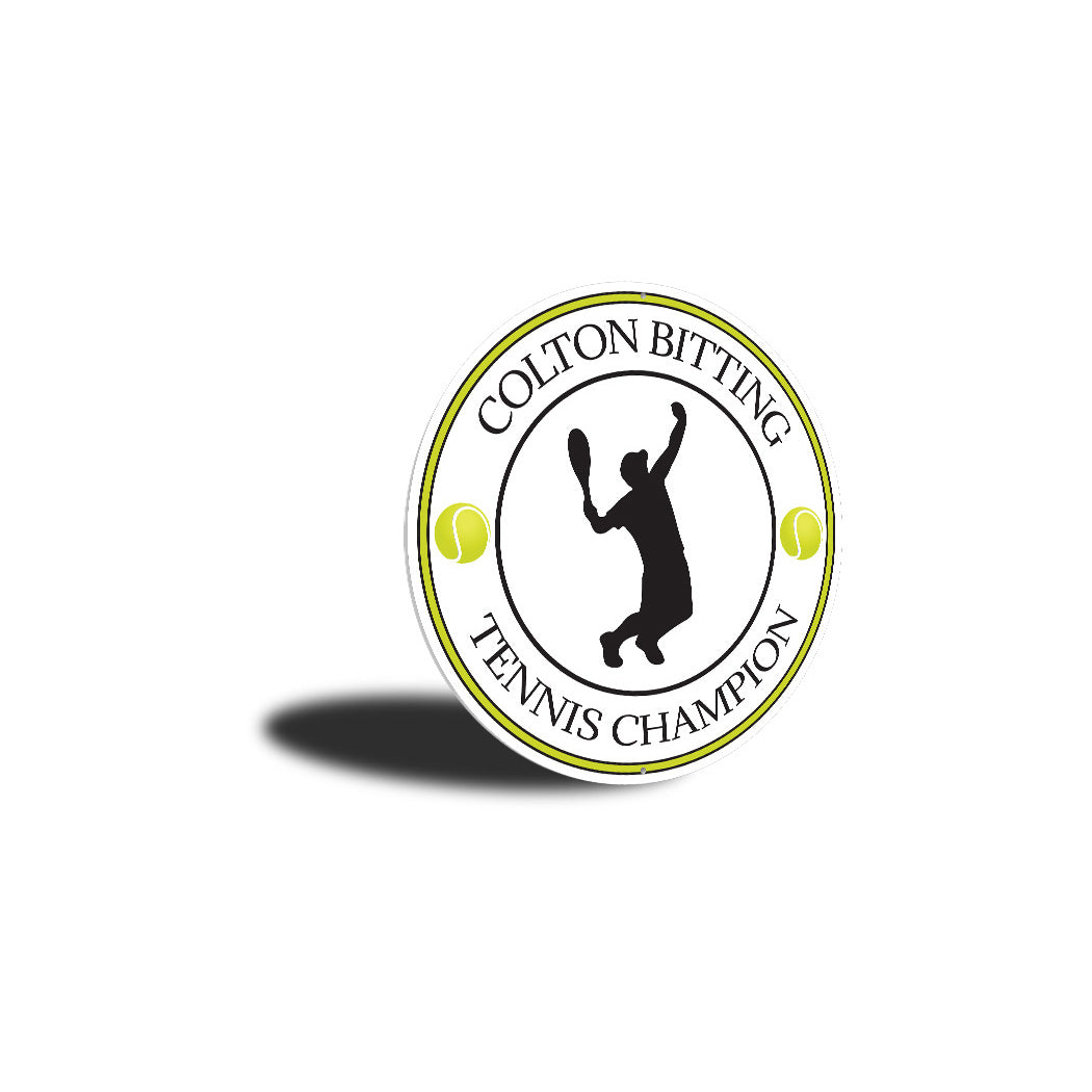 Personalized Tennis Champion Sign