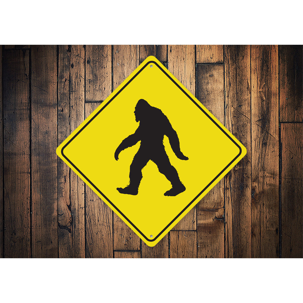 Bigfoot Crossing Diamond Sign