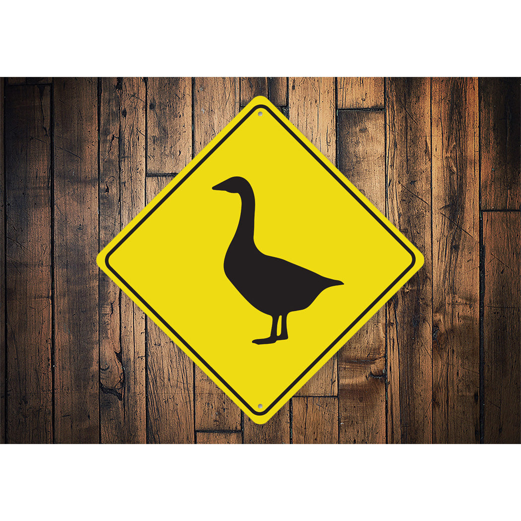 Goose Crossing Diamond Sign