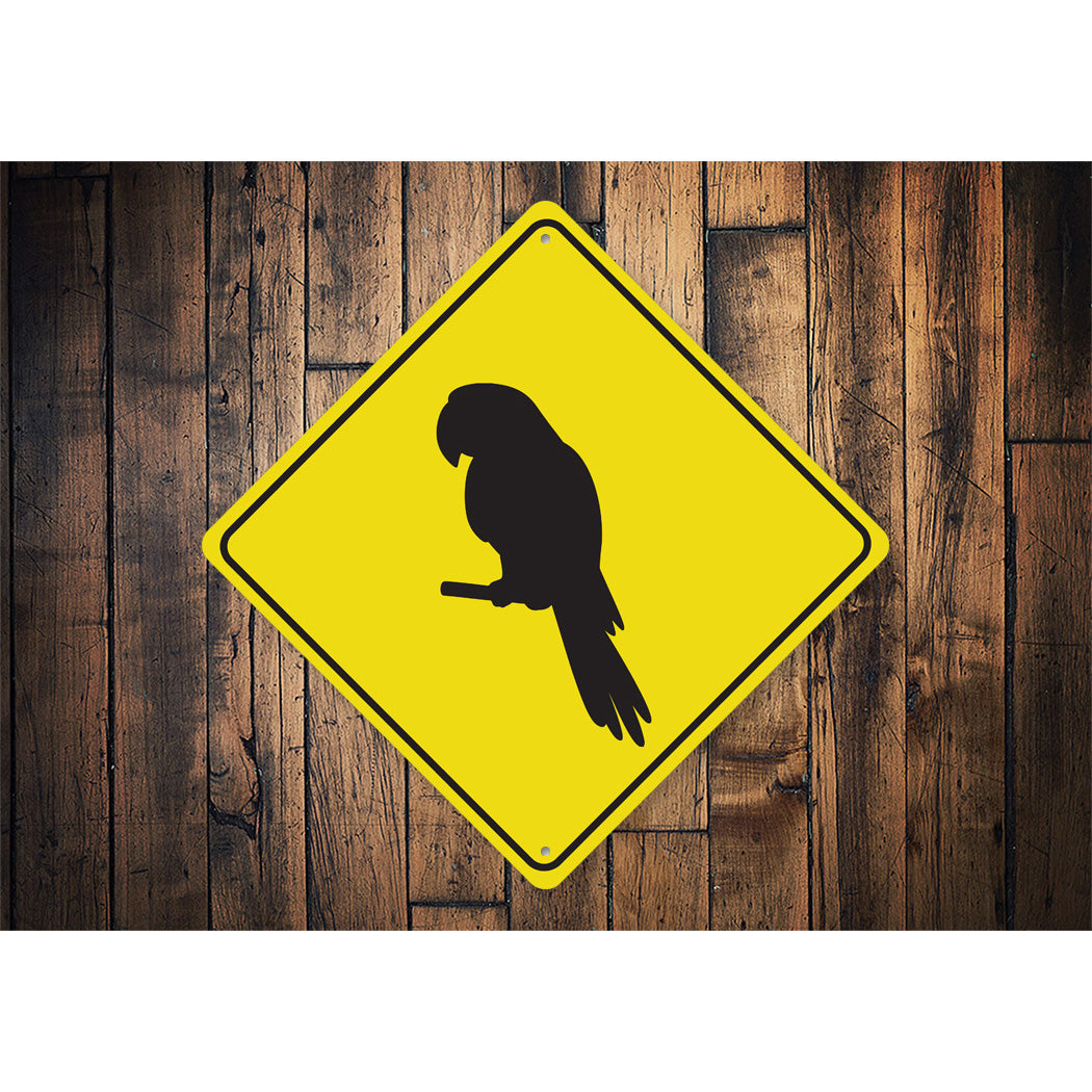 Parrot Crossing Diamond Sign