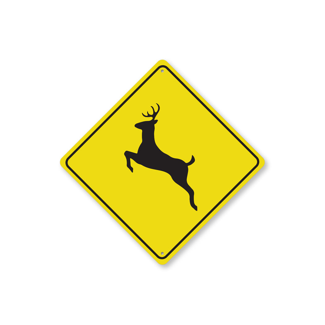 Deer Crossing Diamond Sign
