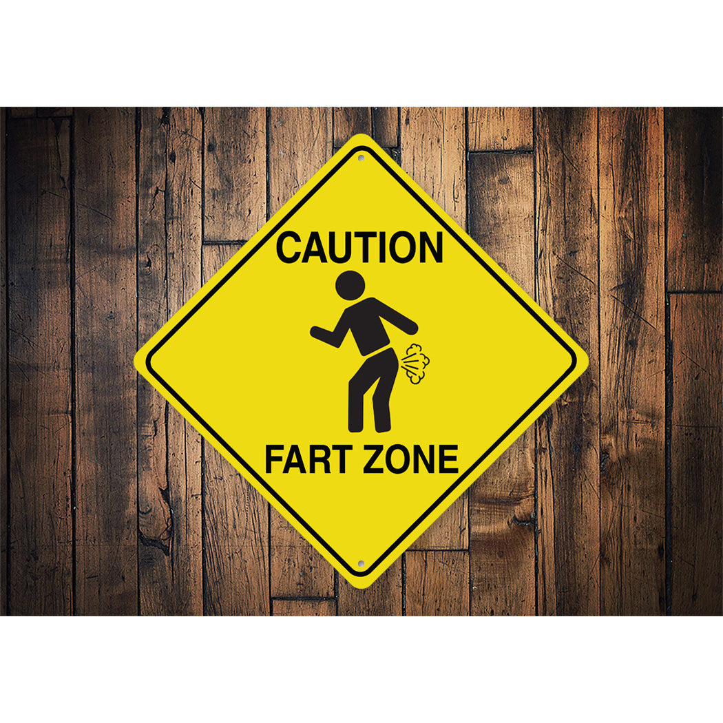 Caution Fart Zone Diamond Sign