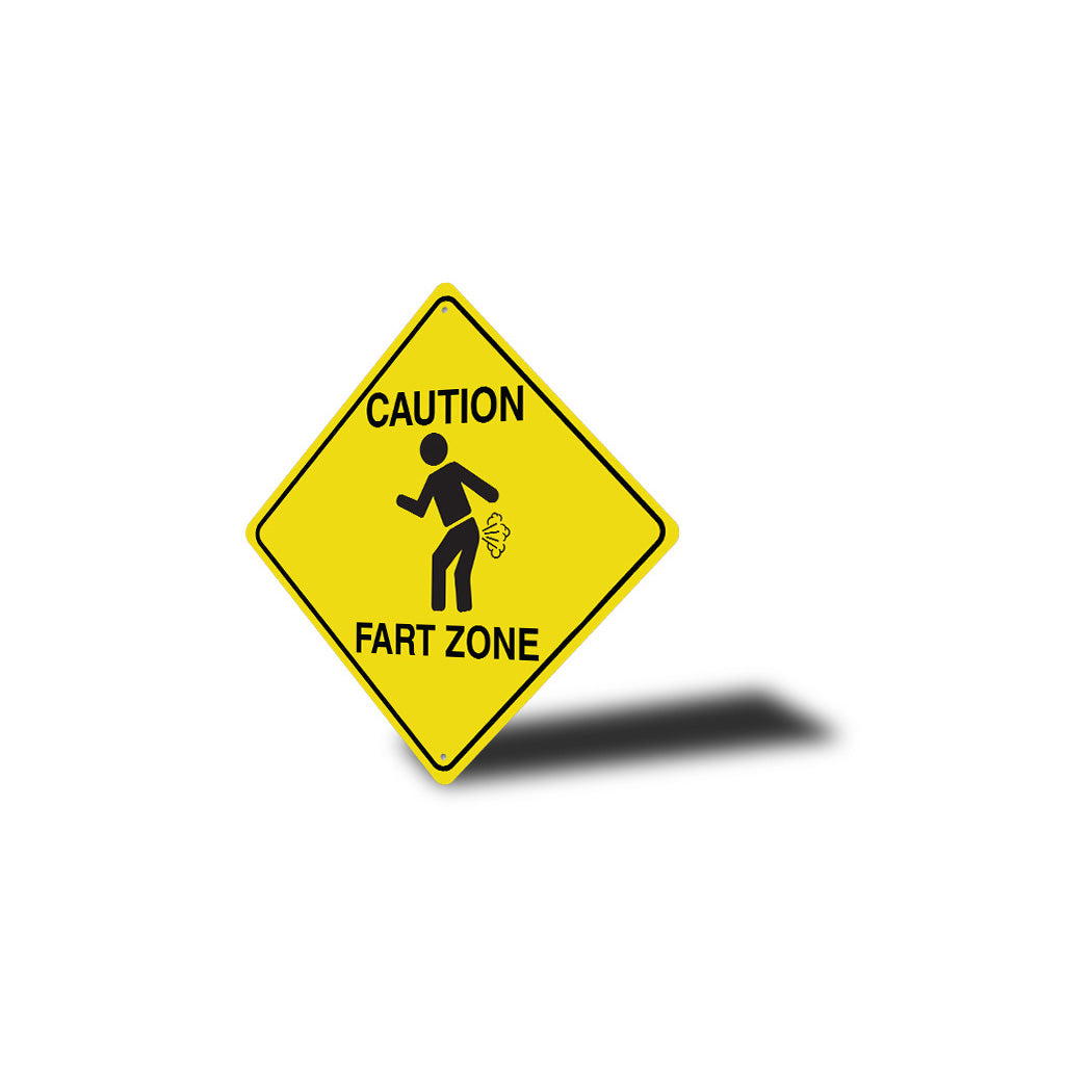 Caution Fart Zone Diamond Sign