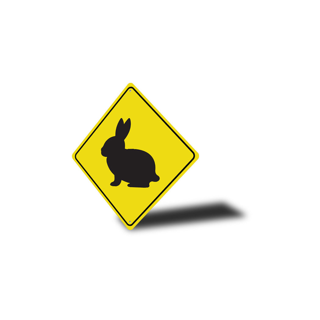Bunny Crossing Diamond Sign