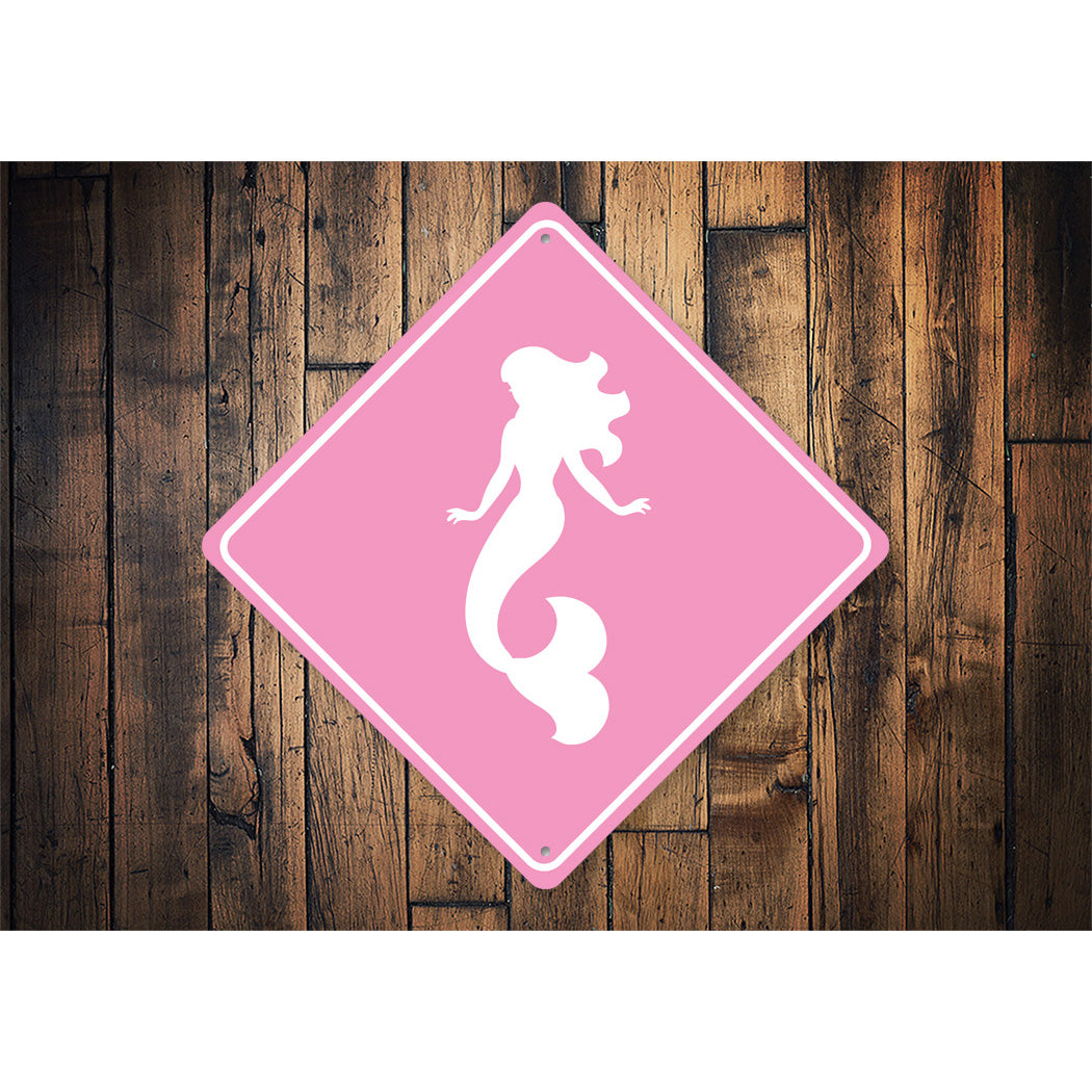Mermaid Crossing Diamond Sign